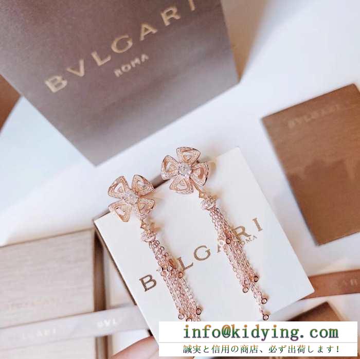 ブルガリ レディース ピアス エレガントな雰囲気を演出 2019人気 bvlgari コピー ２色可選 デイリー 相性抜群 最低価格