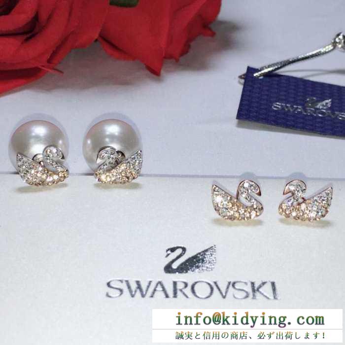 SS19春夏入荷人気のスピーディ関税補償新作限定大人可愛い スワロフスキー swarovski ピアス 多色可選