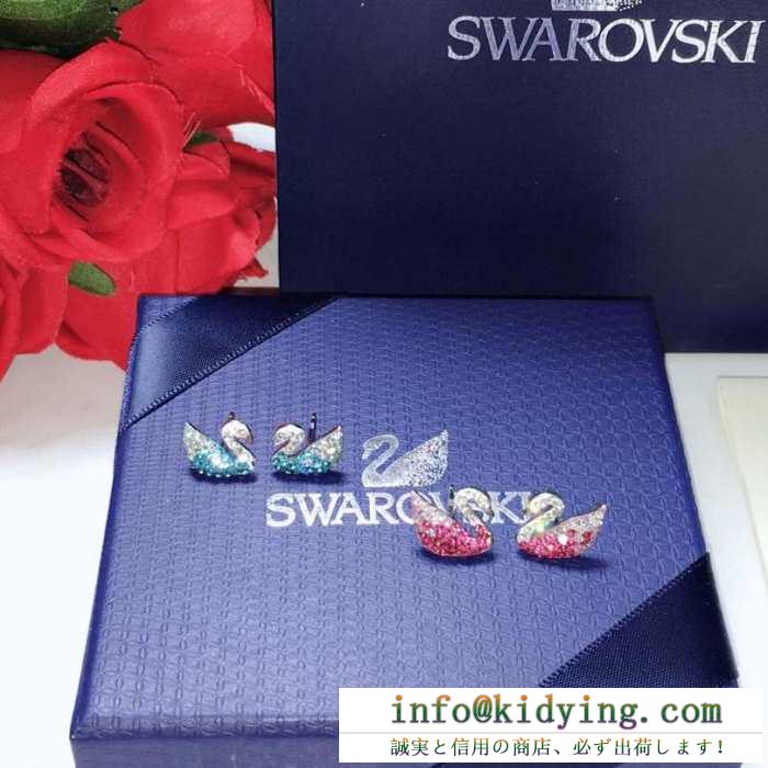 SS19春夏入荷人気のスピーディ関税補償新作限定大人可愛い スワロフスキー swarovski ピアス 多色可選