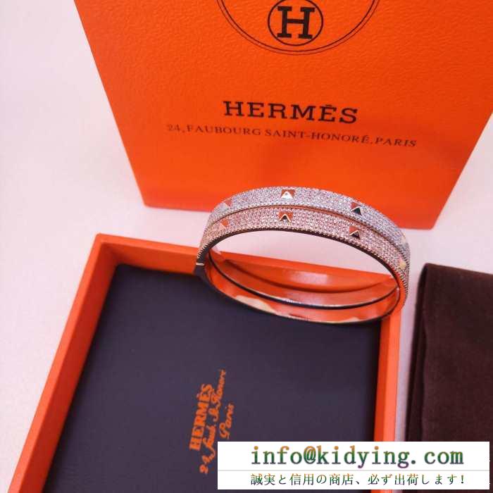 エルメス ブレスレット コピー スタイリッシュな印象のある人気新作 レディース hermes シルバー カジュアル コーデ 最低価格