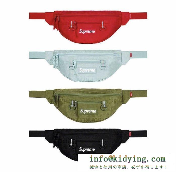 抜け感を出す supreme waist bag 19ss 4色可選 超必須アイテム 暑い今こそ活躍させたい！