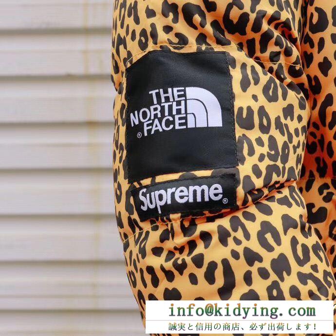 SUPREME×THE north faceシュプリーム ダウンジャケット コピー2019年新作大人気メンズヒョウ柄ダウンジャケット