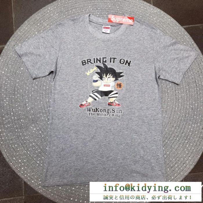 Supremeシュプリーム tシャツ コピードラゴンボールコラボWuKong Sunのプリント半袖S~XLサイズ展開