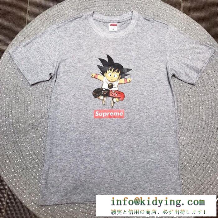 シュプリーム tシャツ スーパーコピーsupremeドラゴンボールコラボ孫悟空パターン人気の半袖シンプルなシルエット