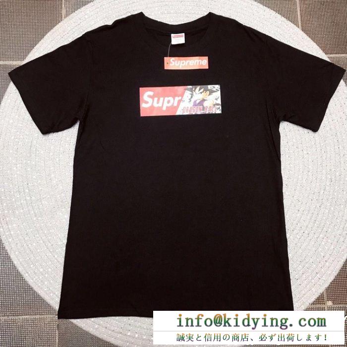海外モデルSUPREMEシュプリーム tシャツ スーパーコピーユニセックス丸首半袖ボックスロゴsun wukongプリント