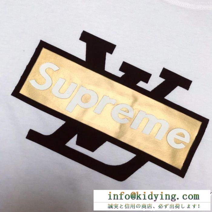 SUPREME louis vuittonシュプリーム ルイヴィトン tシャツ コピーオールシーズン活躍度満点のメンズクルーネック半袖