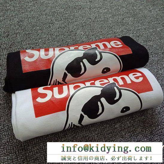 お洒落な作品シュプリーム ヴィトン t シャツ 偽物supreme snoopy louis vuittonメンズクルーネック半袖