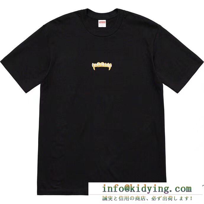 SUPREMEシュプリーム tシャツ コピーfronts-teeメンズ丸首半袖ブランドネームの文字プリント