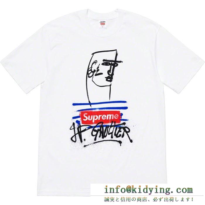 すっきりした印象に tシャツ/半袖 2色可選 supreme × jean paul gaultier tee 2019春夏は人気定番