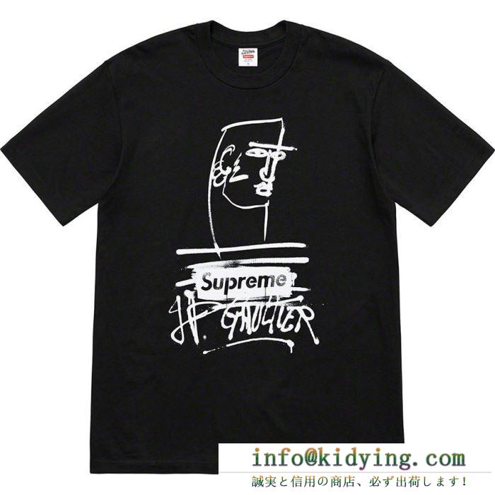 すっきりした印象に tシャツ/半袖 2色可選 supreme × jean paul gaultier tee 2019春夏は人気定番