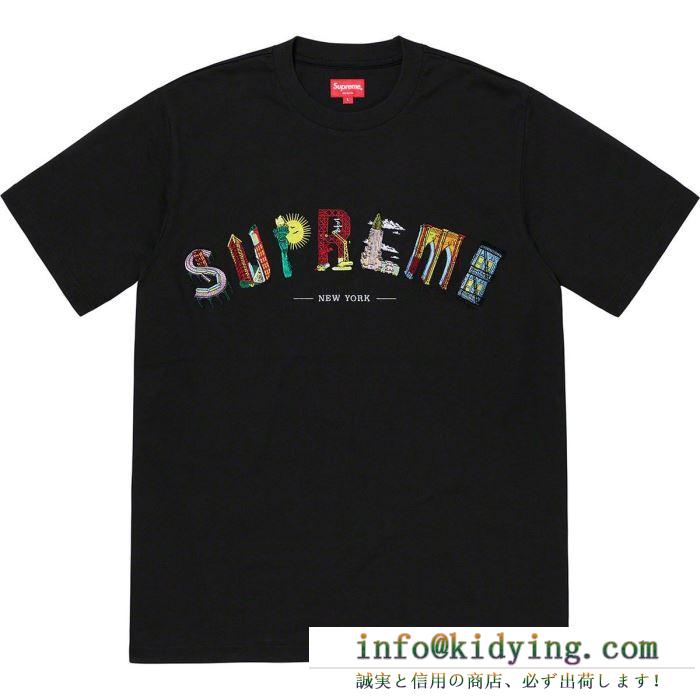 SUPREME 19ss city arc tee リラックス感のあるゆったり tシャツ/半袖 2色可選 オシャレアイテム