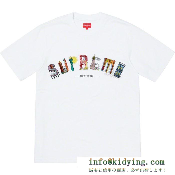 SUPREME 19ss city arc tee リラックス感のあるゆったり tシャツ/半袖 2色可選 オシャレアイテム