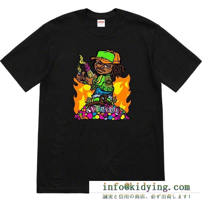 Tシャツ/半袖 人気ストリートブランド新品2色可選 たくさん歩く日にも大活躍 supreme 19ss molotov kid tee