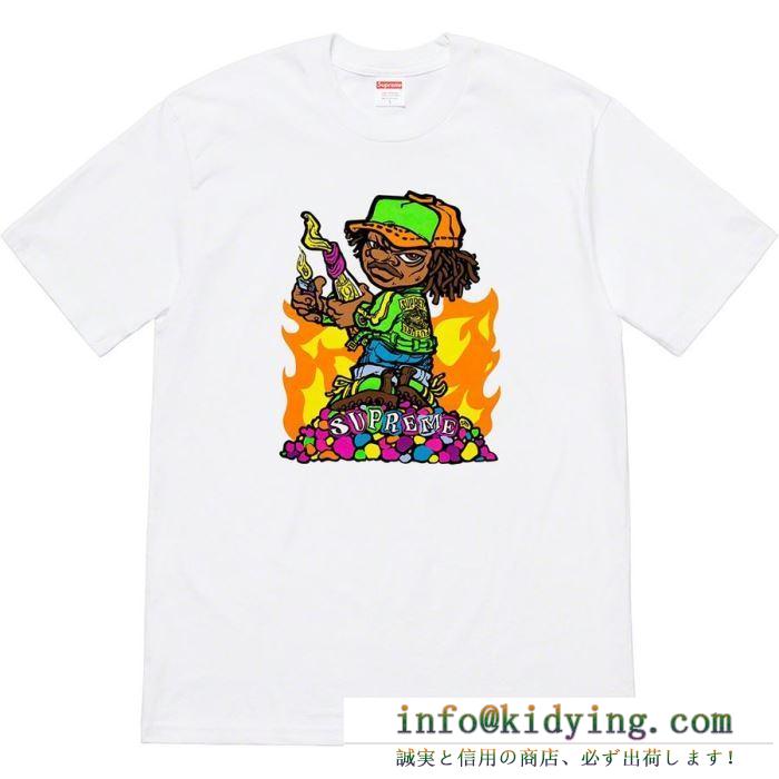 Tシャツ/半袖 人気ストリートブランド新品2色可選 たくさん歩く日にも大活躍 supreme 19ss molotov kid tee