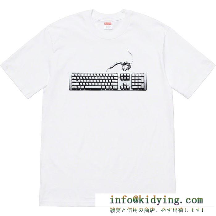 たくさん歩く日にも大活躍 2色可選春夏で人気の限定新作supreme 19ss keyboard tee tシャツ/半袖