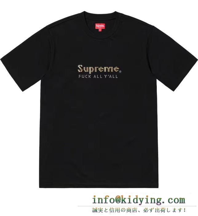 エレガント系スタイル supreme 19ss gold bars tee 2019春夏のトレンド新商品 シャツ/半袖 2色可選