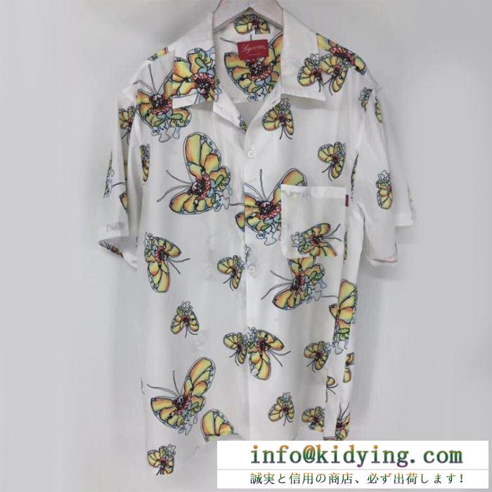 シャツ/半袖 おしゃれな大人の着こなし高い人気 19ss gonz butterfly shirt 魅力的なカラー使い