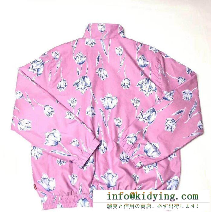 こだわりのコート 19ss floral silk track jacket pant 2色可選 華やかムードを演出して