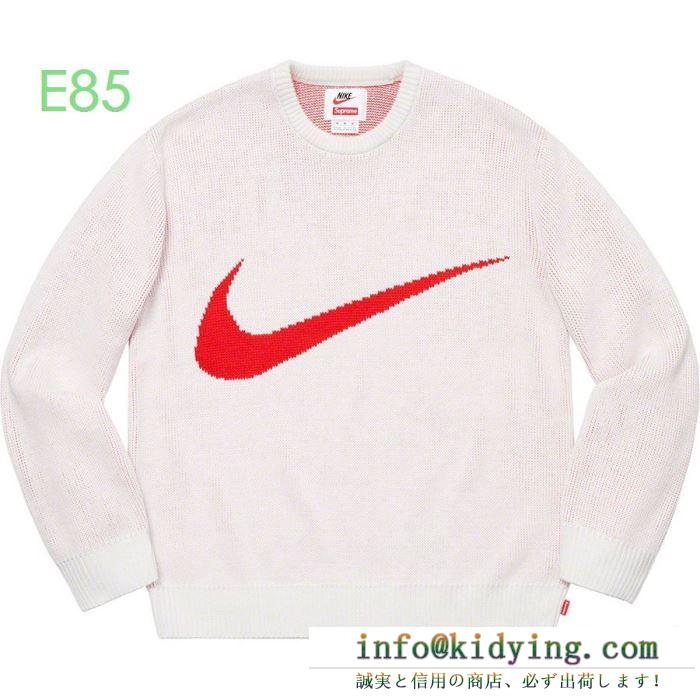 世界中のVIPが虜にする冬季爆買い supreme nikex swoosh sweater 3色可選 2019新発売大歓迎秋冬新名品 プルオーバーパーカー