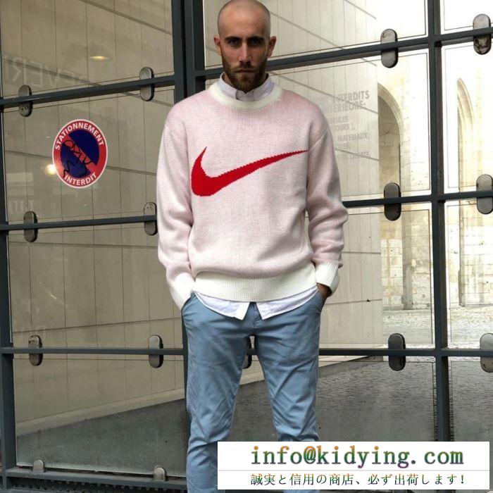 世界中のVIPが虜にする冬季爆買い supreme nikex swoosh sweater 3色可選 2019新発売大歓迎秋冬新名品 プルオーバーパーカー