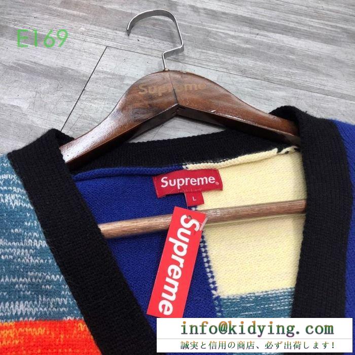 ぜひ主役にする大好評秋冬新作 supreme 19aw patchwork mohair cardigan 大人かわいい秋冬コーデを楽しみ ニットコート