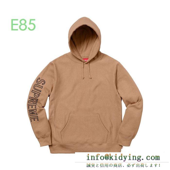 季節に合わせて秋冬トレンド バーパーカーsupreme sleeve embroidery hooded 3色可選 待ちに待った2019秋冬美品がついに登場