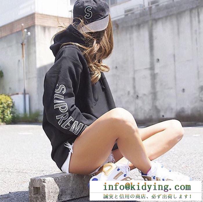 季節に合わせて秋冬トレンド バーパーカーsupreme sleeve embroidery hooded 3色可選 待ちに待った2019秋冬美品がついに登場