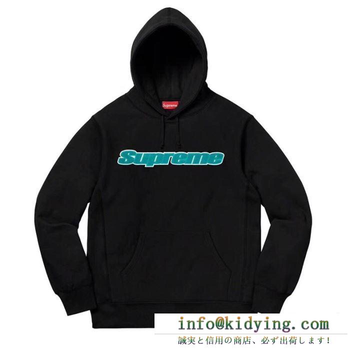 主役級の人気セール秋冬アウター 2019aw supreme chenille logo hooded 3色可選 パーカー 今季トレンドをうまく取り