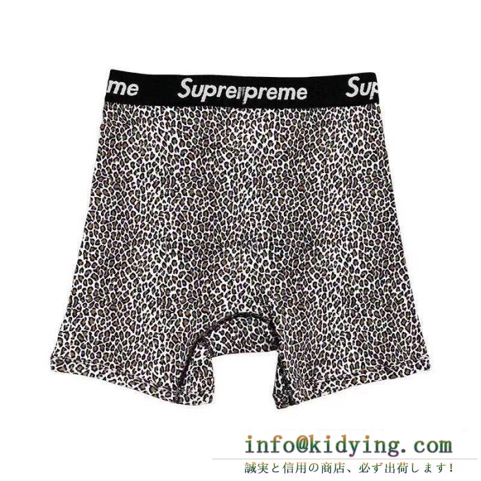 ヒットする秋冬コレクション supreme 19aw leopard boxer briefs 今年の流行りファション 角張ったズボン