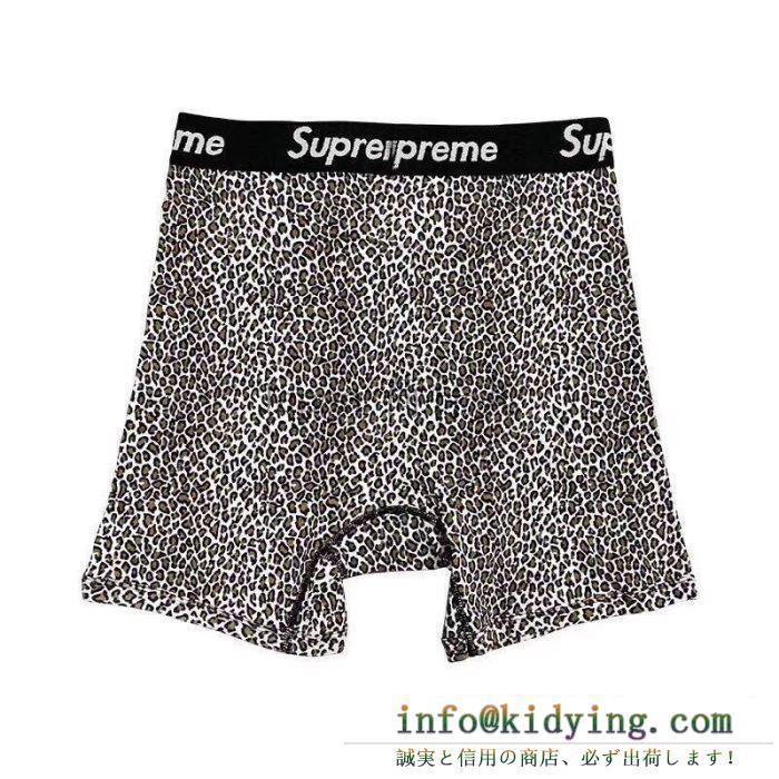 ヒットする秋冬コレクション supreme 19aw leopard boxer briefs 今年の流行りファション 角張ったズボン