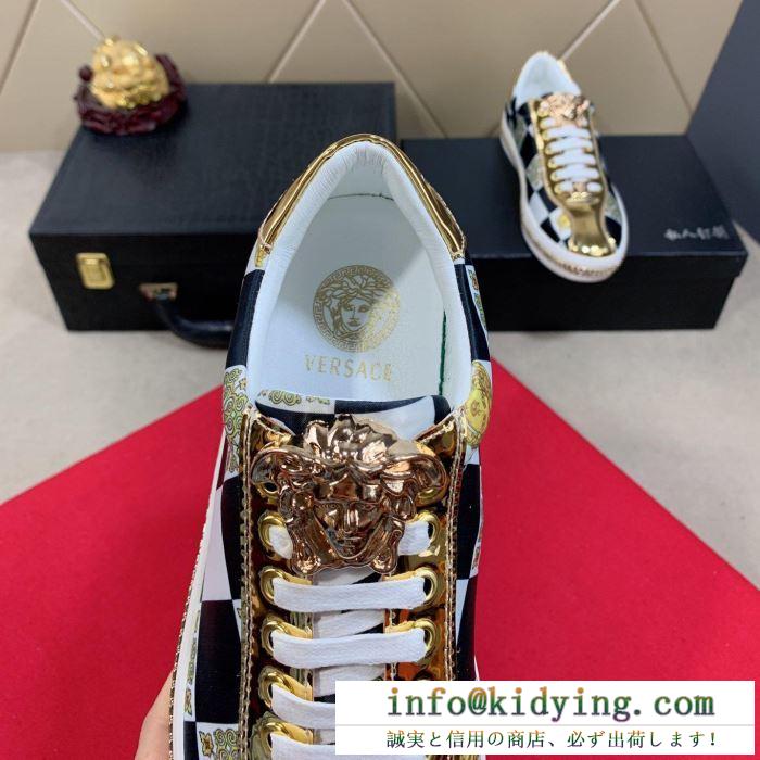 カジュアルシューズ 2色可選 19ss 待望の新作カラー 雑誌も街も人気アイテム ヴェルサーチ versace