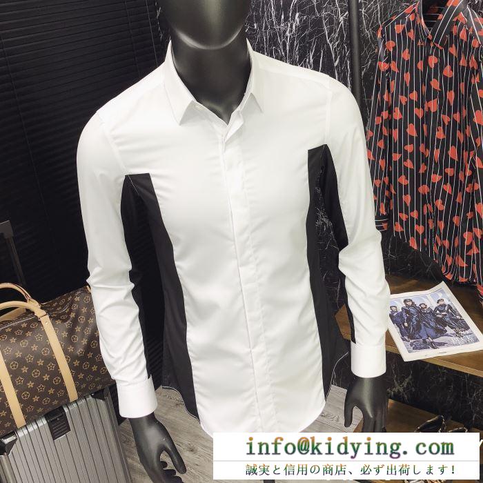 上品な雰囲気Armaniアルマーニ 服 コピー大人カジュアルな長袖メンズシャツ程よく細身でスッキリとしたシルエット 