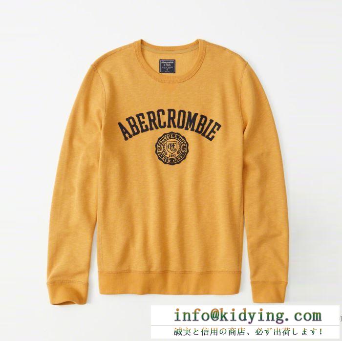 アバクロンビー&フィッチ abercrombie & fitch 長袖tシャツ 3色可選 雑誌も街も人気アイテム 2019夏に意外と人気な新作