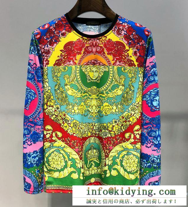 ヴェルサーチ versace 長袖tシャツ ss19春夏入荷人気のスピーディ 春夏季超人気限定コラボ