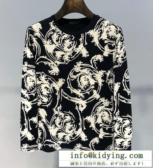 2019人気お買い得アイテム ヴェルサーチ versace 長袖tシャツ 2色可選 引き続き注目のスタイル