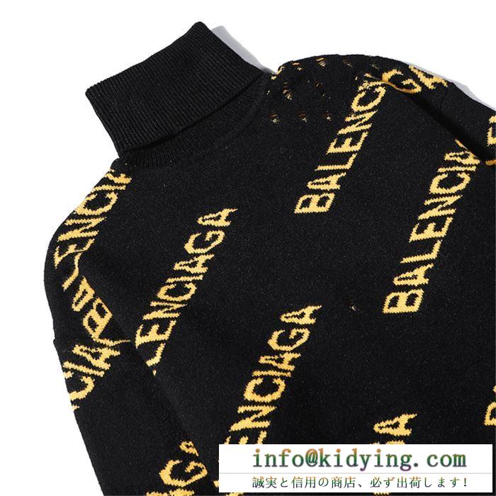 BALENCIAGA メンズ セーター 話題沸騰中の定番コーデ バレンシアガ スーパーコピー 良質 ブラック 相性抜群 カジュアル 最安値