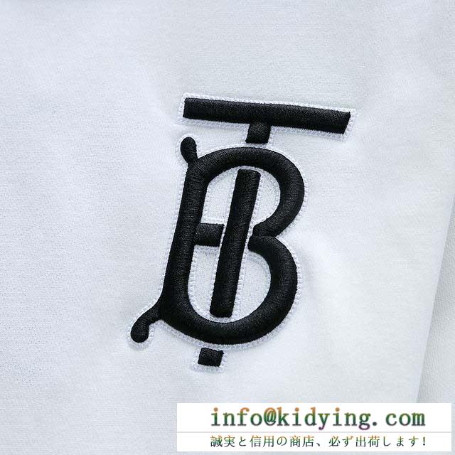 Burberry メンズ スウェット シンプルで着回しやすい限定品 バーバリー コピー 服 ブラック ホワイト ロゴ カジュアル セール