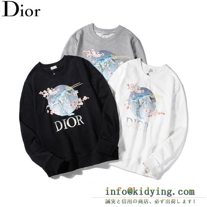 Dior ロゴ スウェット ストリート着こなしの決め手 スーパーコピー ディオール 多色可選 日常 プリント ユニーク 最高品質