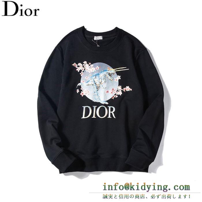 Dior ロゴ スウェット ストリート着こなしの決め手 スーパーコピー ディオール 多色可選 日常 プリント ユニーク 最高品質