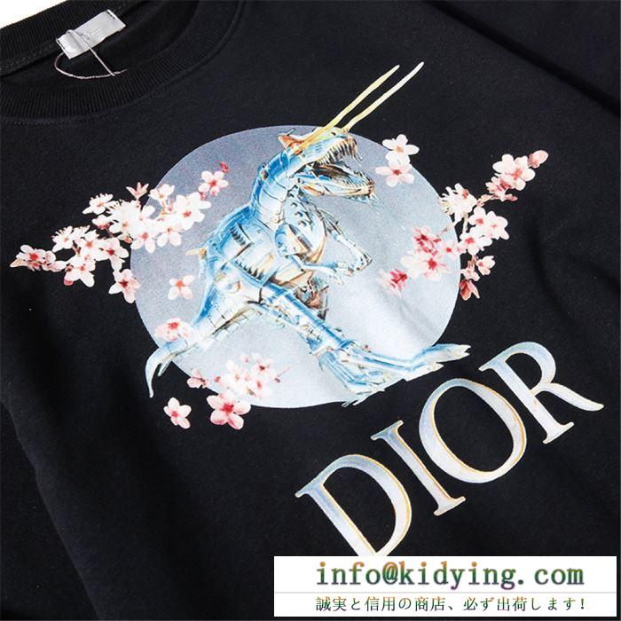 Dior ロゴ スウェット ストリート着こなしの決め手 スーパーコピー ディオール 多色可選 日常 プリント ユニーク 最高品質