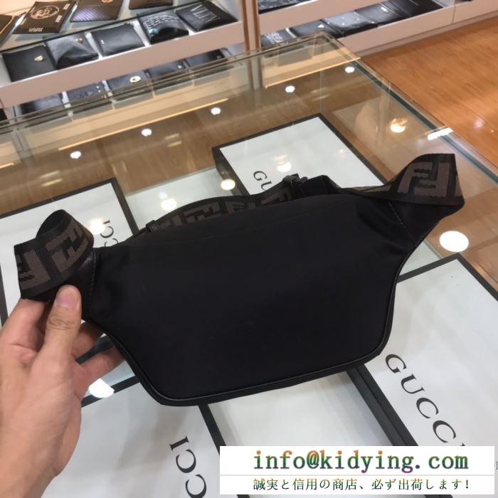 フェンディ ショルダーバッグ 新作 こなれ感も演出 メンズ fendi コピー 2020限定 ブラック レザー 通勤通学 完売必至