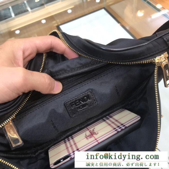 フェンディ ショルダーバッグ 新作 こなれ感も演出 メンズ fendi コピー 2020限定 ブラック レザー 通勤通学 完売必至