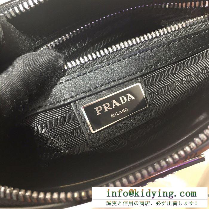 高級感を引き立てるモデル prada プラダ ショルダーバッグ コピー メンズ ブラック 大好評 通勤通学 ブランド 最低価格