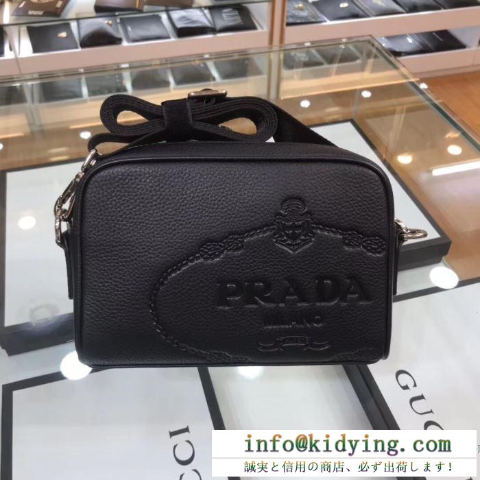 プラダ ショルダーバッグ 新作 素敵なコーデに仕上げる限定品 prada メンズ コピー ブラック 2020限定 大容量 完売必至