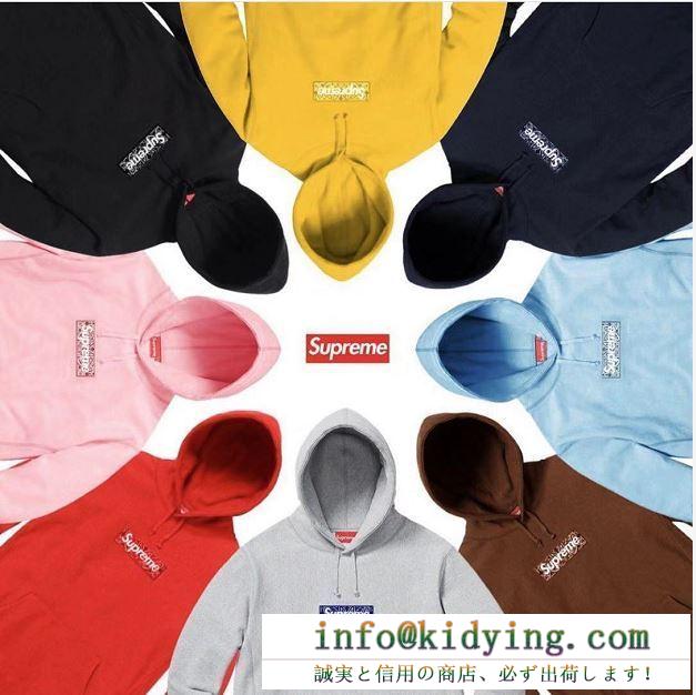 海外トレンド新品がオススメ 多色可選 パーカー supreme bandana box logo hooded sweatshirt 2020年春夏コレクション