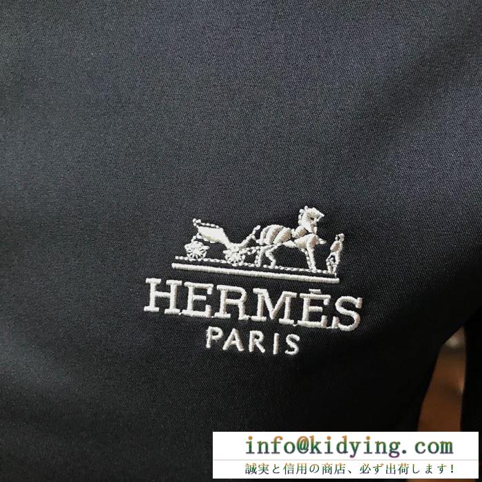 大人遊び心たっぷり エルメス シャツ メンズ hermes スーパーコピー 3色可選 ストリート ロゴ 通勤通学 日常 セール