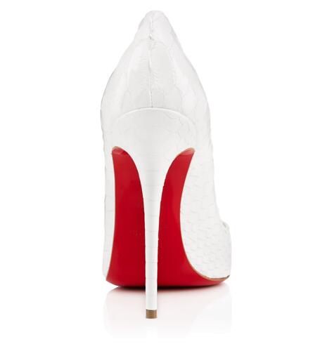 美脚効果がある春夏新作したChristian louboutin クリスチャンルブタンのレデイースに着るホワイトのストラップパンプス.