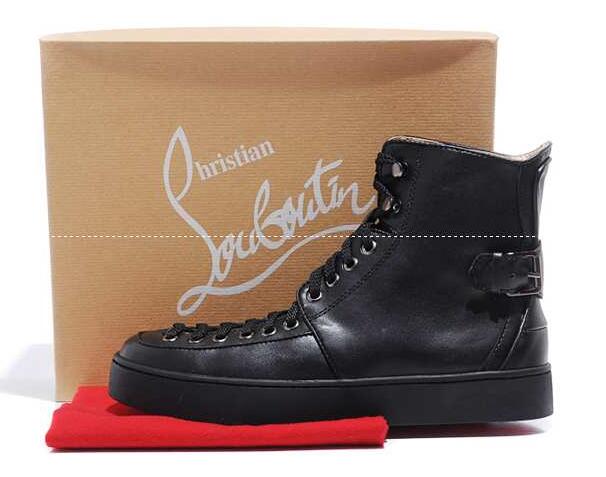 秋冬新作のChristian louboutin、クリスチャンルブタンの即効脚が長くなるメンズシューズ/男性靴/インヒールスニーカー/ブーツ.