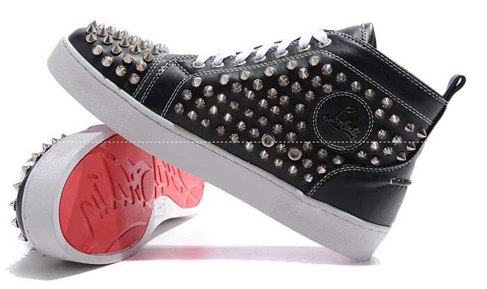 屈曲性が良いChristian louboutin、 ルブタン コピー 代引きの男性スタッズスニーカー靴.