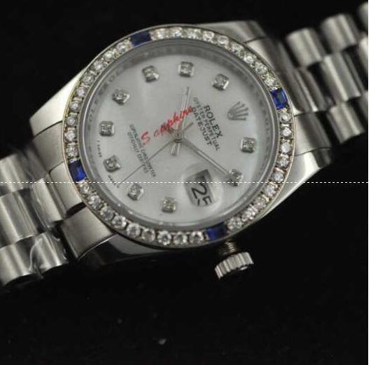 機能搭載のRolex コピー、ロレックスのダイヤモンド付き男女兼用腕時計.